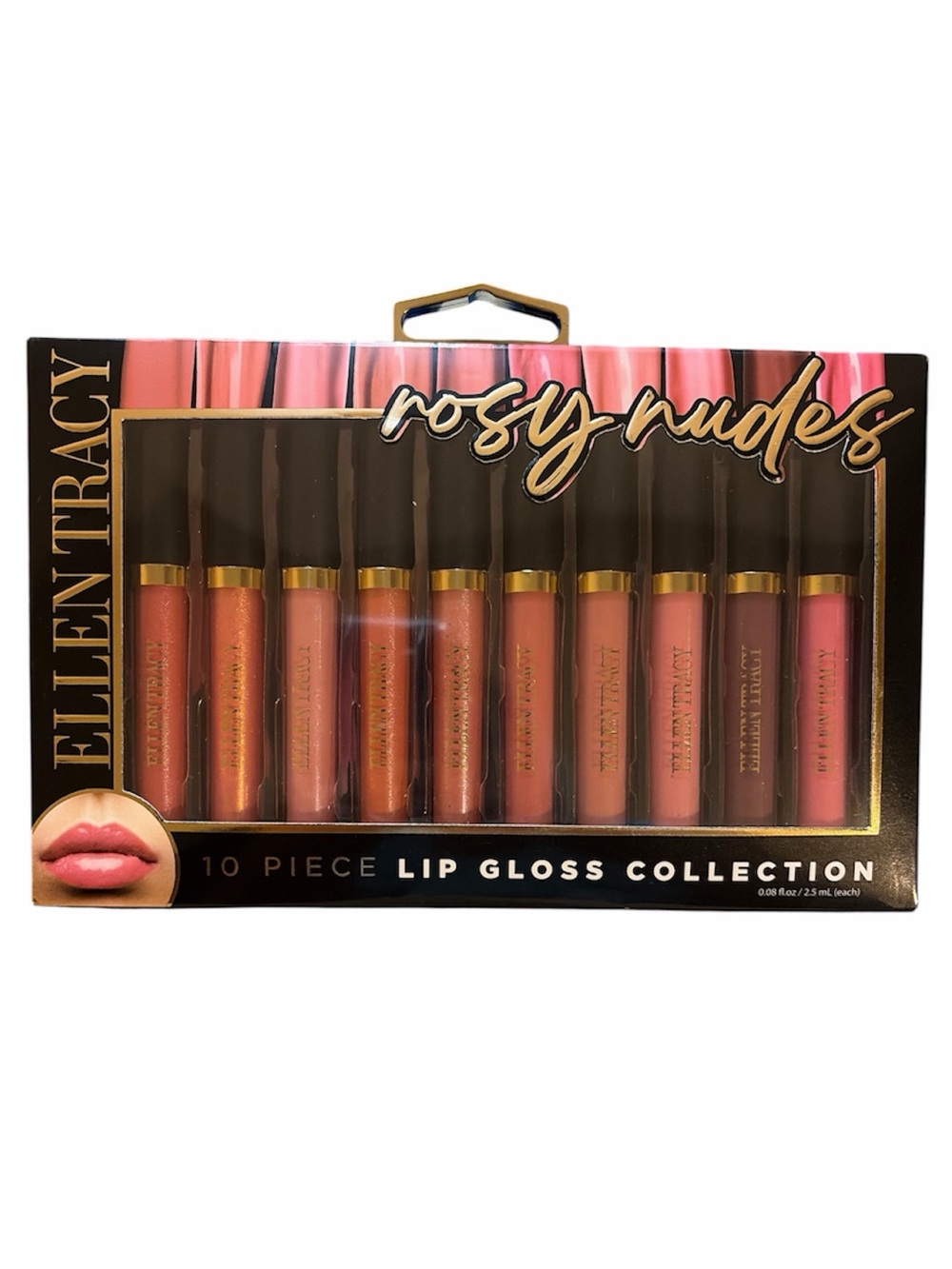 Ellen Tracy Rosy Nudes 10-Piece Lip Gloss Set